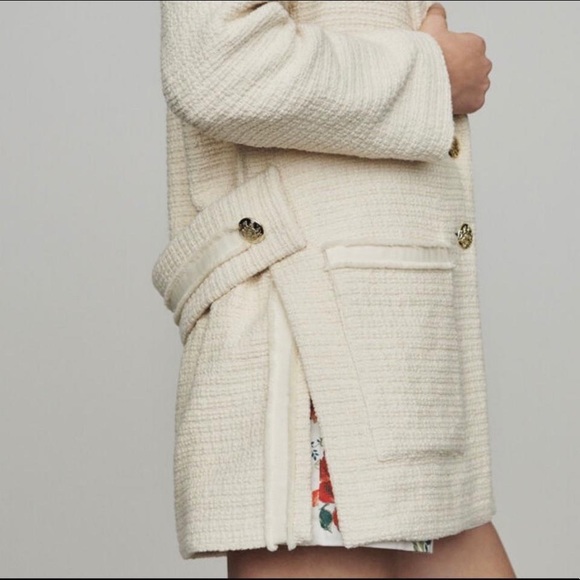 Maje belt tweed jacket - Picture 5 of 8